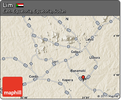Shaded Relief Map of Lim
