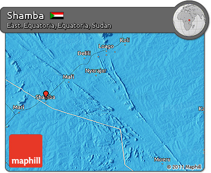 Political 3D Map of Shamba