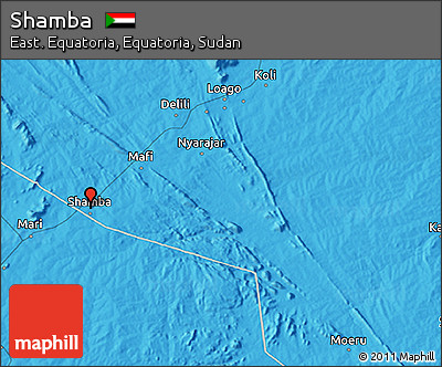 Political 3D Map of Shamba