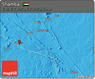 Political 3D Map of Shamba