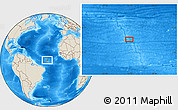 Shaded Relief Location Map of the area around 4° 22' 30" N, 32° 13' 30" W