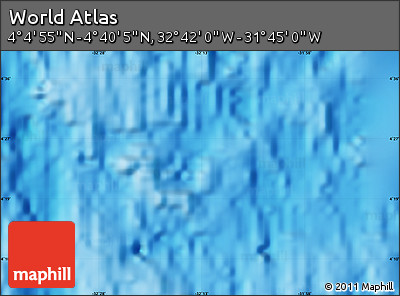 Physical Map of the Area around 4° 22' 30" N, 32° 13' 30" W