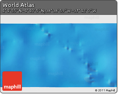 Physical 3D Map of the Area around 4° 22' 30" N, 38° 10' 29" W