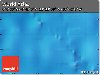 Physical Map of the Area around 4° 22' 30" N, 38° 10' 29" W