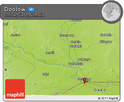 Physical Panoramic Map of Doolow