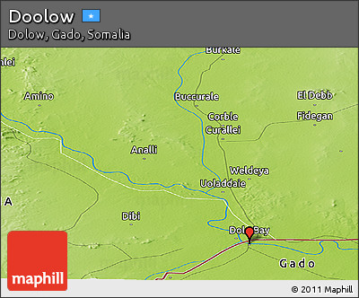 Physical Panoramic Map of Doolow