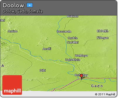Physical Panoramic Map of Doolow