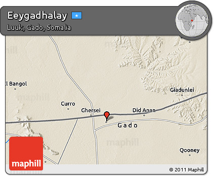 Shaded Relief 3D Map of Eeygadhalay