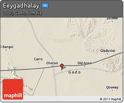 Shaded Relief 3D Map of Eeygadhalay