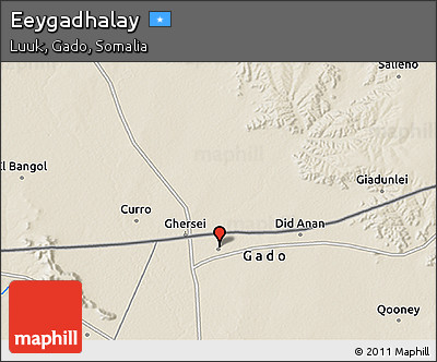 Shaded Relief 3D Map of Eeygadhalay