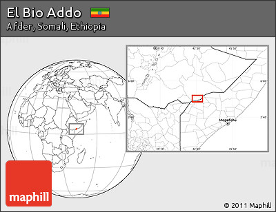 Blank Location Map of El Bio Addo