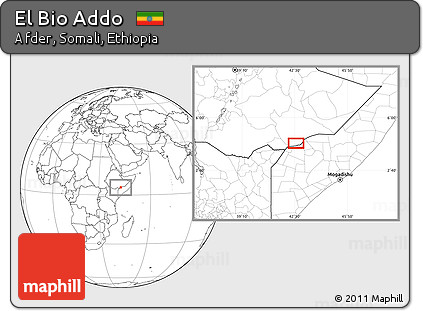 Blank Location Map of El Bio Addo