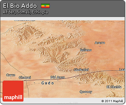 Satellite Panoramic Map of El Bio Addo