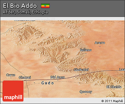 Satellite Panoramic Map of El Bio Addo