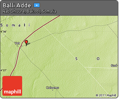 Physical Map of Balli Adde
