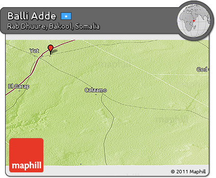 Physical Panoramic Map of Balli Adde