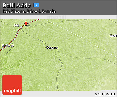 Physical Panoramic Map of Balli Adde