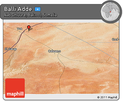 Satellite Panoramic Map of Balli Adde