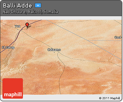 Satellite Panoramic Map of Balli Adde