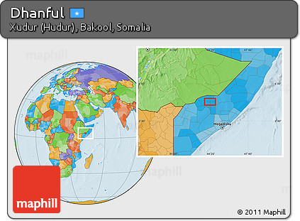 Political Location Map of Dhanful