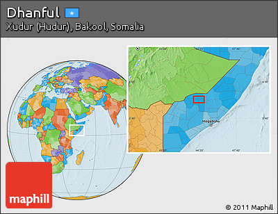 Political Location Map of Dhanful