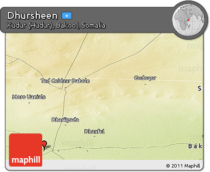 Physical Panoramic Map of Dhursheen