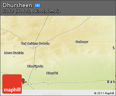 Physical Panoramic Map of Dhursheen