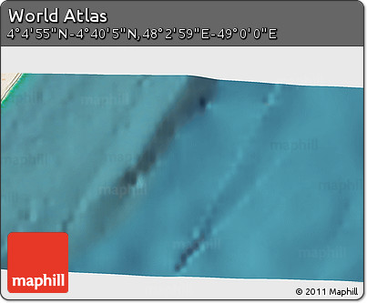 Satellite 3D Map of the Area around 4° 22' 30" N, 48° 31' 29" E