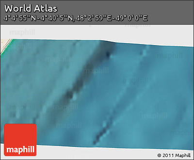 Satellite 3D Map of the Area around 4° 22' 30" N, 48° 31' 29" E