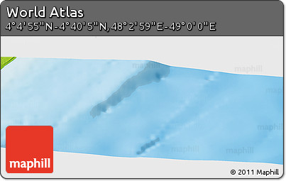Physical Panoramic Map of the Area around 4° 22' 30" N, 48° 31' 29" E