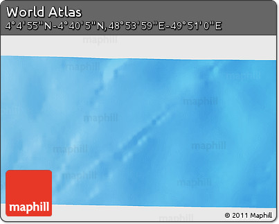 Physical 3D Map of the Area around 4° 22' 30" N, 49° 22' 30" E