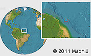 Satellite Location Map of the area around 4° 22' 30" N, 49° 13' 30" W