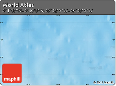 Physical Map of the Area around 4° 22' 30" N, 49° 13' 30" W