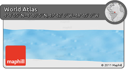 Shaded Relief Panoramic Map of the Area around 4° 22' 30" N, 49° 13' 30" W