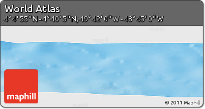 Shaded Relief Panoramic Map of the Area around 4° 22' 30" N, 49° 13' 30" W