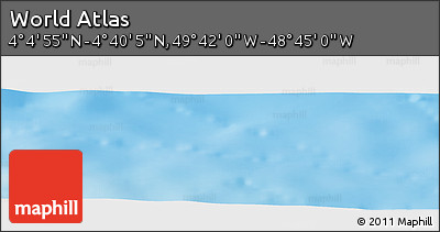 Shaded Relief Panoramic Map of the Area around 4° 22' 30" N, 49° 13' 30" W