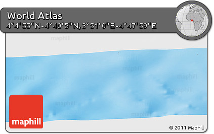 Physical Panoramic Map of the Area around 4° 22' 30" N, 4° 19' 30" E