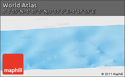 Physical Panoramic Map of the Area around 4° 22' 30" N, 4° 19' 30" E