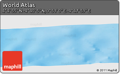 Physical Panoramic Map of the Area around 4° 22' 30" N, 4° 19' 30" E