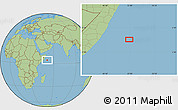 Savanna Style Location Map of the area around 4° 22' 30" N, 51° 55' 29" E