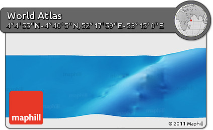Physical Panoramic Map of the Area around 4° 22' 30" N, 52° 46' 29" E