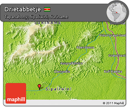 Physical 3D Map of Drietabbetje
