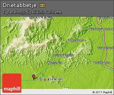 Physical 3D Map of Drietabbetje