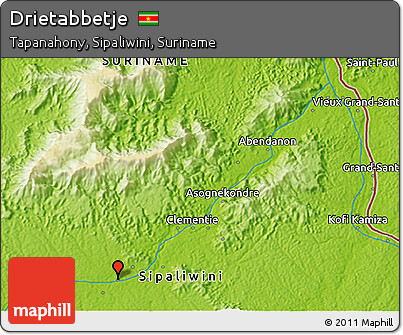 Physical 3D Map of Drietabbetje