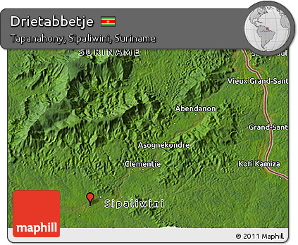 Satellite 3D Map of Drietabbetje