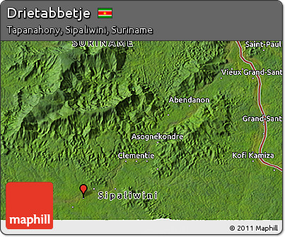 Satellite 3D Map of Drietabbetje