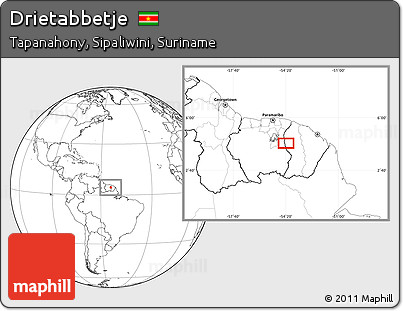 Blank Location Map of Drietabbetje