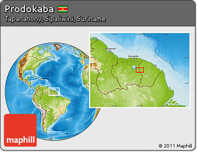Physical Location Map of Prodokaba