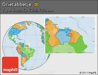 Political Location Map of Drietabbetje
