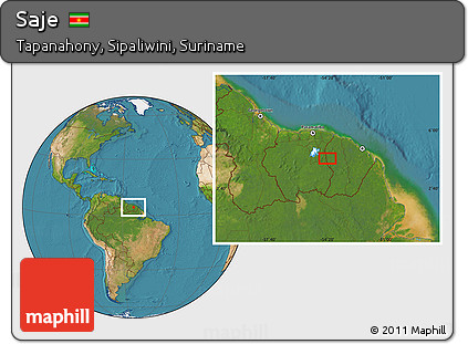 Satellite Location Map of Saje